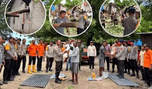 Brimob Batalyon A Pelopor dan BPBD Belu Terjang Lokasi Bencana, Evakuasi Korban Pohon Tumbang di Pesisir Atapupu