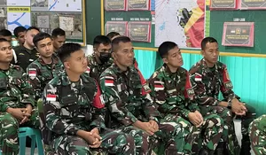 Tingkatkan Disiplin Prajurit, Satgas Pamtas Yonarmed 12 Terima Sosialisasi Ops Gaktib 2026