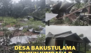 BREAKING NEWS: Cuaca Ekstrem Terjang Dusun Kimbana B, Sejumlah Rumah Dilaporkan Rusak