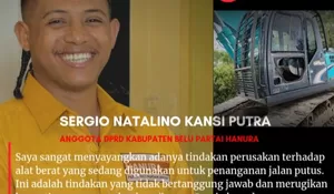Anggota DPRD Sergio Natalino Kecam Aksi pengerusakan eksavator di Lokasi Longsor Wekmutis