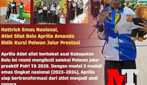 Hattrick Emas Nasional, Atlet Silat Belu Aprilia Amanda Bidik Kursi Polwan Jalur Prestasi