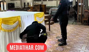 Pastikan Paskah Tanpa Celah, Brimob Terjunkan Unit Jibom Sterilisasi Gereja di Perbatasan
