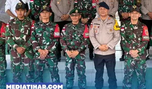Perkuat Sinergitas di Perbatasan, Wadanyon A Pelopor Brimob NTT Kunjungi Satgas Pamtas dan Bandara Atambua
