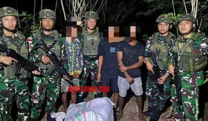 Penyelundupan 47 Ball Tembakau Digagalkan, Yonarmed 12 Kostrad Amankan 3 Warga Timor Leste