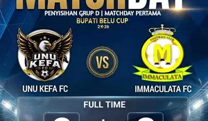 Bupati Belu Cup 2026: Sengit Dibawah Guyuran Hujan, Imakulata FC Taklukkan Unu Kefa FC 3-2