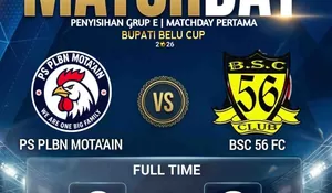 Hantam PS PLBN Mota'ain 2-0, BSC 56 FC Amankan Poin Penuh di Laga Perdana Grup E