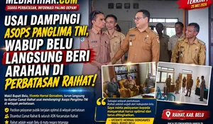 Perkuat Pelayanan Wilayah Perbatasan, Wabup Belu Sambangi Kantor Camat Raihat