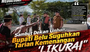 Sambut Dekan Unhan, Bupati Belu Suguhkan Tarian Kemenangan 'Likurai'