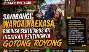 Sambangi Warga Naekasa, Babinsa Sertu Agus Ingatkan Pentingnya Gotong Royong