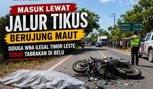 Masuk Lewat Jalur Tikus Berujung Maut: Diduga WNA Ilegal Timor Leste Tewas Tabrakan di Belu