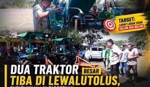 Bupati Willy Lay Serahkan Dua Traktor Besar ke Lewalutolus, Minta Petani Tangkap Peluang Pasar MBG