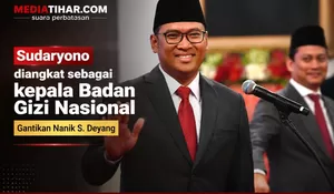 Sudaryono Resmi Ditunjuk Jadi Kepala Badan Gizi Nasional Gantikan Nanik S. Deyang