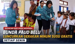 Rayakan Hari Anak Nasional,Bunda PAUD Belu Luncurkan Gerakan Minum Susu Gratis Setiap Senin