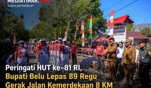 Gelorakan Jiwa Perjuangan di Perbatasan, 89 Regu Unjuk Gigi di Gerak Jalan 8 KM Belu