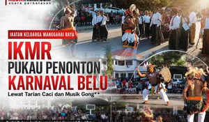 Tarian Caci, IKMR Bikin Meriah Karnaval Kemerdekaan di Belu