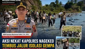 Nekat Tembus Medan Ekstrem Demi Pengungsi, Kapolres Nagekeo Disambut Tangis Haru Warga