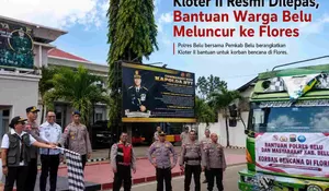Bantuan Flores Kloter II Diberangkatkan,Pemkab Belu, Polres Belu resmi melepas armada truk bantuan logistik