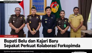 Perkuat Forkopimda, Bupati Belu Sambut Kajari Baru Arif Mirra Kanahau