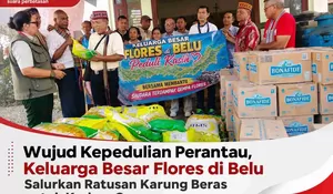 Gandeng BPBD Belu, Keluarga Besar Flores Salurkan Bantuan Logistik bagi Pengungsi Gempa