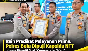 Sajikan Pelayanan Publik Cepat dan Transparan, Polres Belu Raih Penghargaan Pelayanan Prima dari Kapolri