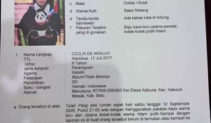 BREAKING NEWS: Anak 9 Tahun di Belu Hilang Misterius Sejak Sabtu Malam, Polisi Sebar Ciri-Ciri Korban