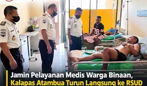 Bentuk Kepedulian, Kalapas Atambua Jenguk Warga Binaan Pascaoperasi di RSUD