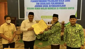DMI Banten dan BPJS Ketenagakerjaan Teken Kerja Sama
