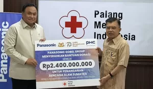 PMI Terima Donasi Rp2,4 Miliar dari Panasonic Gobel Group untuk Rehabilitasi Bencana di Sumatera