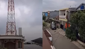 Waduh! Tower Menjulang Berdiri di Kawasan Padat Penduduk, Warga Bekasi Utara Waswas 
