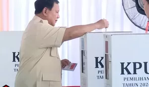 Presiden Prabowo Mencoblos di Hambalang, Maung Garuda bikin Salfok Warga