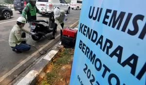 Buruan, Ada Uji Emisi Gratis yang Diselenggarakan Pemkab Bogor di Jalan Lingkar Stadion Pakansari
