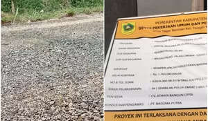 Habiskan Rp1,7 Miliar, Aspal Jalan Cibeber-Cisarua Bogor Dinilai Tipis dan Kini Dikeluhkan Warga