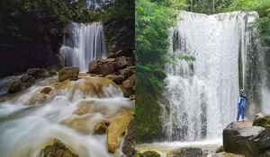 HTM 6K, Menapaki Keindahan Grojogan Sewu,  Air Terjun Setinggi 15 Meter Surga Tersembunyi di Kulon Progo Diapit Dua Tebing Tinggi dan Tanaman Cantik