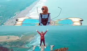 Bukit Hud Of Karangbolong Tiket Masuk Cuman 20 Ribu, Sudah Dapat Spot Foto Cantik View Samudera Hindia Spot Healing Sunrise di Atas Bukit