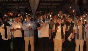 Pendukung Prabowo Gibran Nyalakan 1.000 Lilin Cinta untuk Indonesia