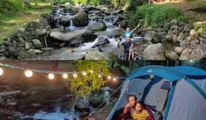 Seru Abis! Cukup Bayar 30 Ribu Rasakan Sensasi Camping, Healing dan Chill Bareng Keluarga, View Indahnya Air Terjun Dalam Tiga Curug 