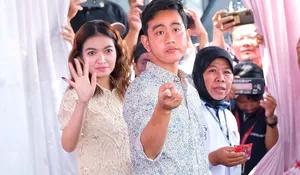 Cawapres 02, Gibran dan Istri Nyoblos di TPS 34 Kelurahan Manahan