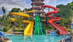 HTM Cuma Rp 30 Ribu, Yuk Berlibur ke Teejay Waterpark Tasikmalaya, Ada Banyak Perosotan, Kolam Arus, Kolam Ombak, hingga Kebun Binatang Mini 
