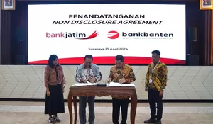 Bankjatim dan Bank Banten Menandatangani NDA, Buntut Penandatanganan MoU soal KUB