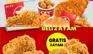 Awal Bulan Jajan Hemat dan Bikin Kenyang! 3 Promo Spesial Tanggal Kembar 5.5 CFC Indonesia, Beli Ayam Goreng  Gratis 2 Ayam Lagi Mulai Rp34 Ribu!