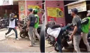 Diduga Telat Bayar Angsuran, Ojol Kena Tendangan Kungfu Debt Collector