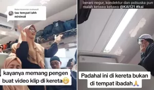 Viral di Medsos, Senggol KAI Video Rombongan Emak-emak Bernyanyi dan Azan di Gerbong Kereta Bikin Penumpang Lain Geram!