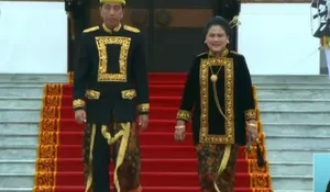 Jadi Inspektur Upacara HUT RI ke-79 di IKN, Presiden Jokowi Pakai Baju Adat Kustin Kalimantan Timur