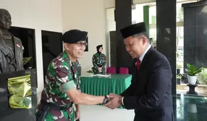 Pj Bupati Bogor Hadiri Upacara Penetapan 1.145 Personel Komcad Matra Darat 2024