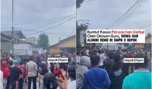 Tuntut Oknum Guru Diadili, Ratusan Alumni dan Pelajar Demo Kasus Dugaan Pelecehan Seksual di SMPN 3 Depok