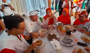 Anies Baswedan Dijamu Imam Budi Hartono Lontong Sayur Opor Sebelum Senam Bersama
