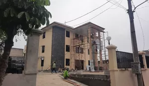 Proyek Pembangunan Gedung Kelurahan Abadijaya Capai 90 Persen