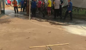 Kabel Listrik PLN Ratujaya Terbakar