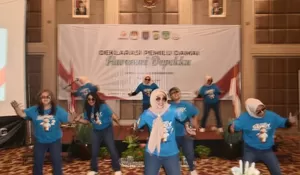 Senam Gemoy 	Kota Depok Bangkitkan Semangat Kemenangan Prabnowo dan Gibran di Pemilu 2024