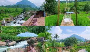 Tempat Bukber dan Nongkrong ini Viral Kaya di Bali! Bisa Nikmati Bersantai di Pinggiran Sungai dengan View Persawahan dan Pegunungan